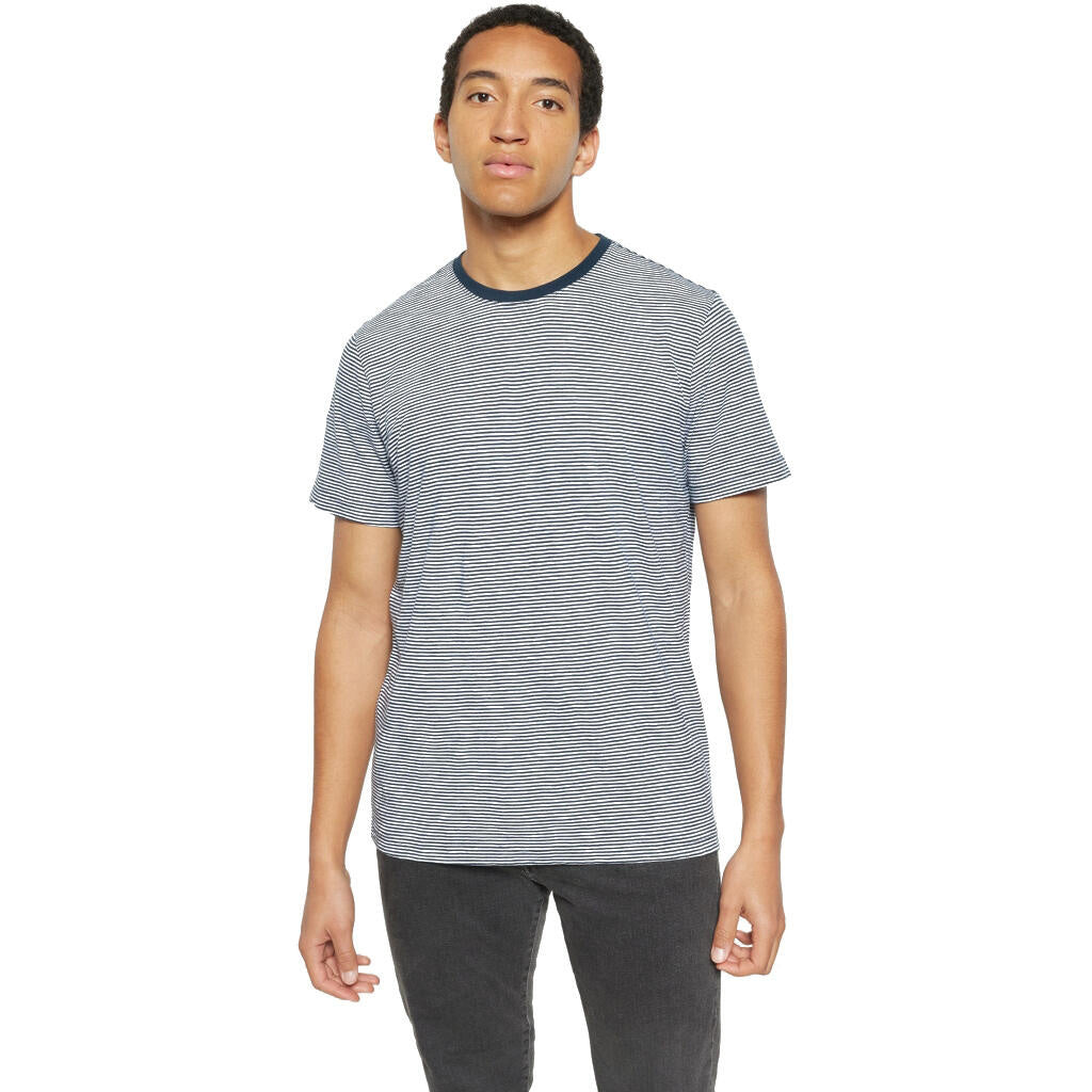 T-Shirt aus Baumwolle - 8021 Blue Stripe - Blau