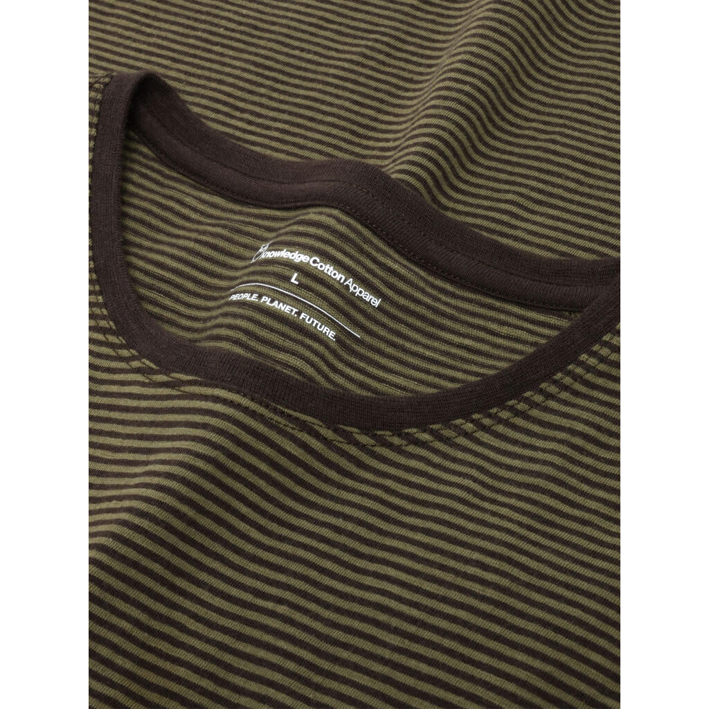 T-Shirt aus Baumwolle - 8037 Green Stripe - Grün