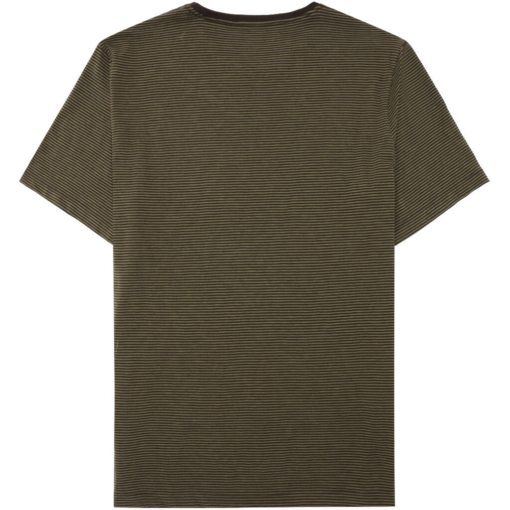 T-Shirt aus Baumwolle - 8037 Green Stripe - Grün