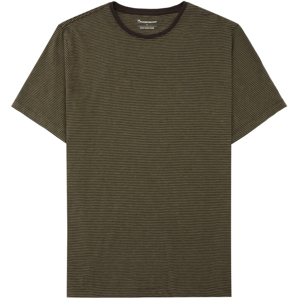 T-Shirt aus Baumwolle - 8037 Green Stripe - Grün