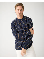 Strickpullover aus Bio-Baumwolle - 1412 Night Sky - Blau