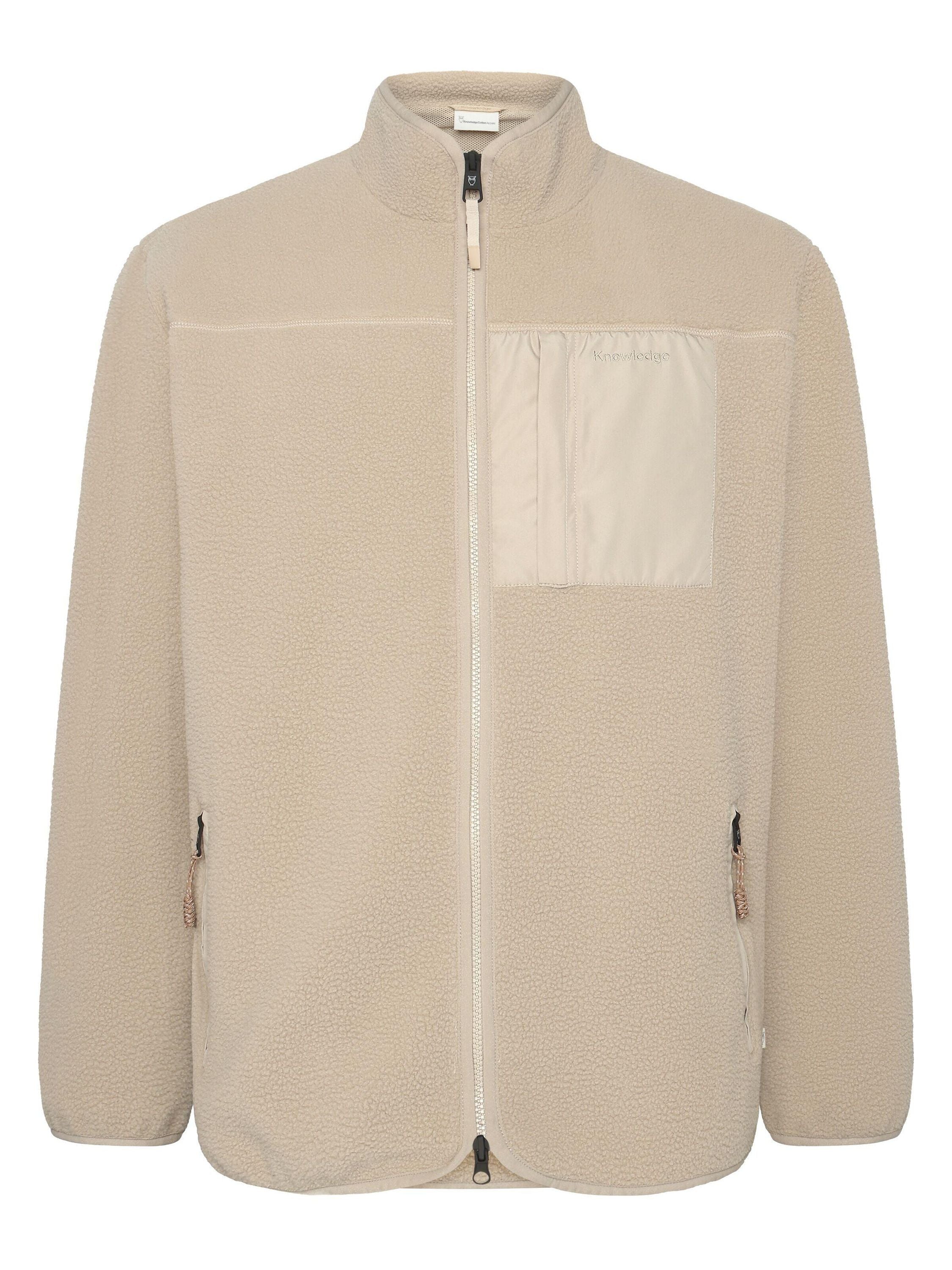 Fleecejacke mit Stehkragen - 1228 Light Grey - Grau