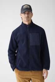 Fleecejacke mit Stehkragen - 1412 Night Sky - Blau