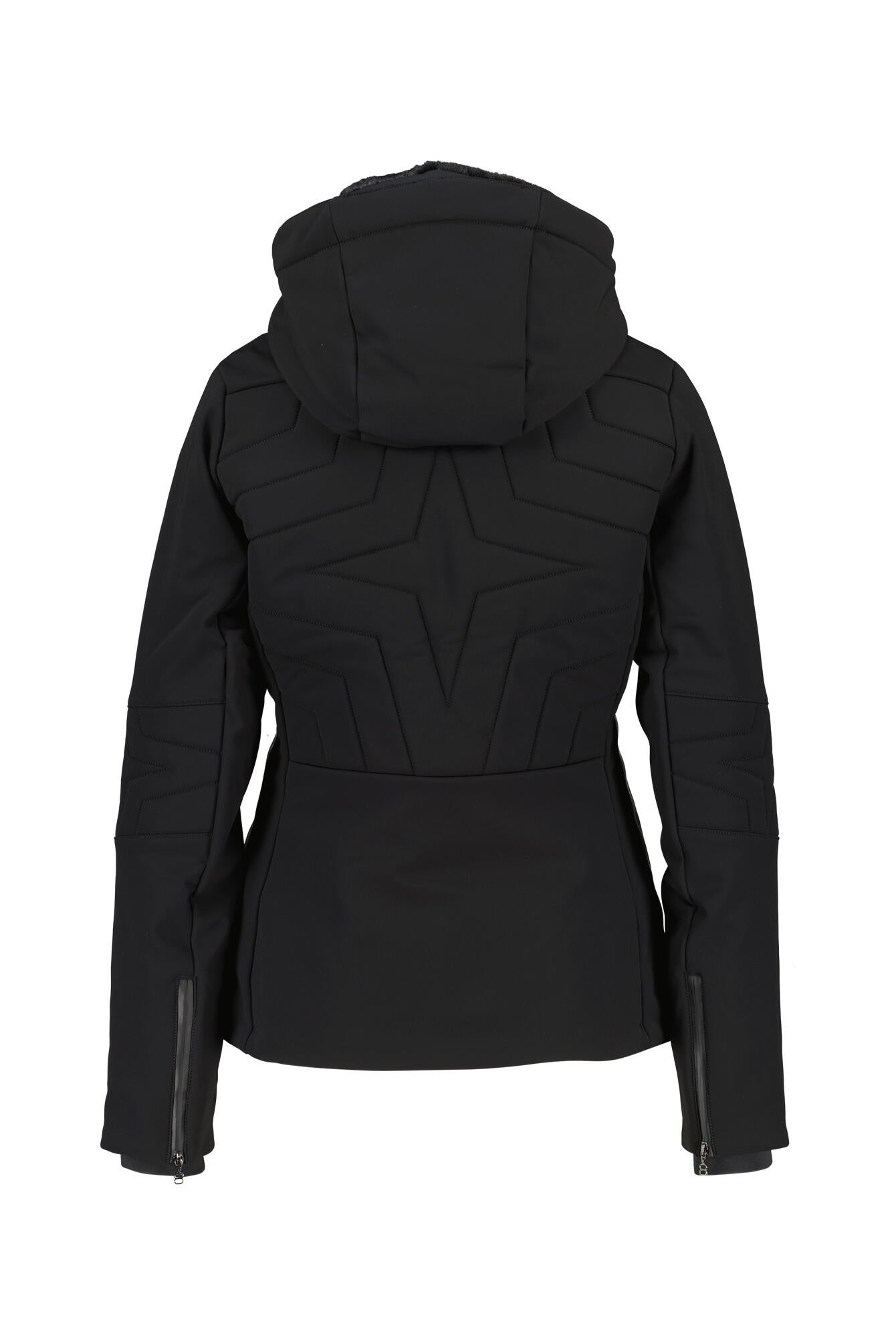 Skijacke VIENNA mit Kapuze - Black - Schwarz