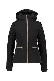 Skijacke VIENNA mit Kapuze - Black - Schwarz