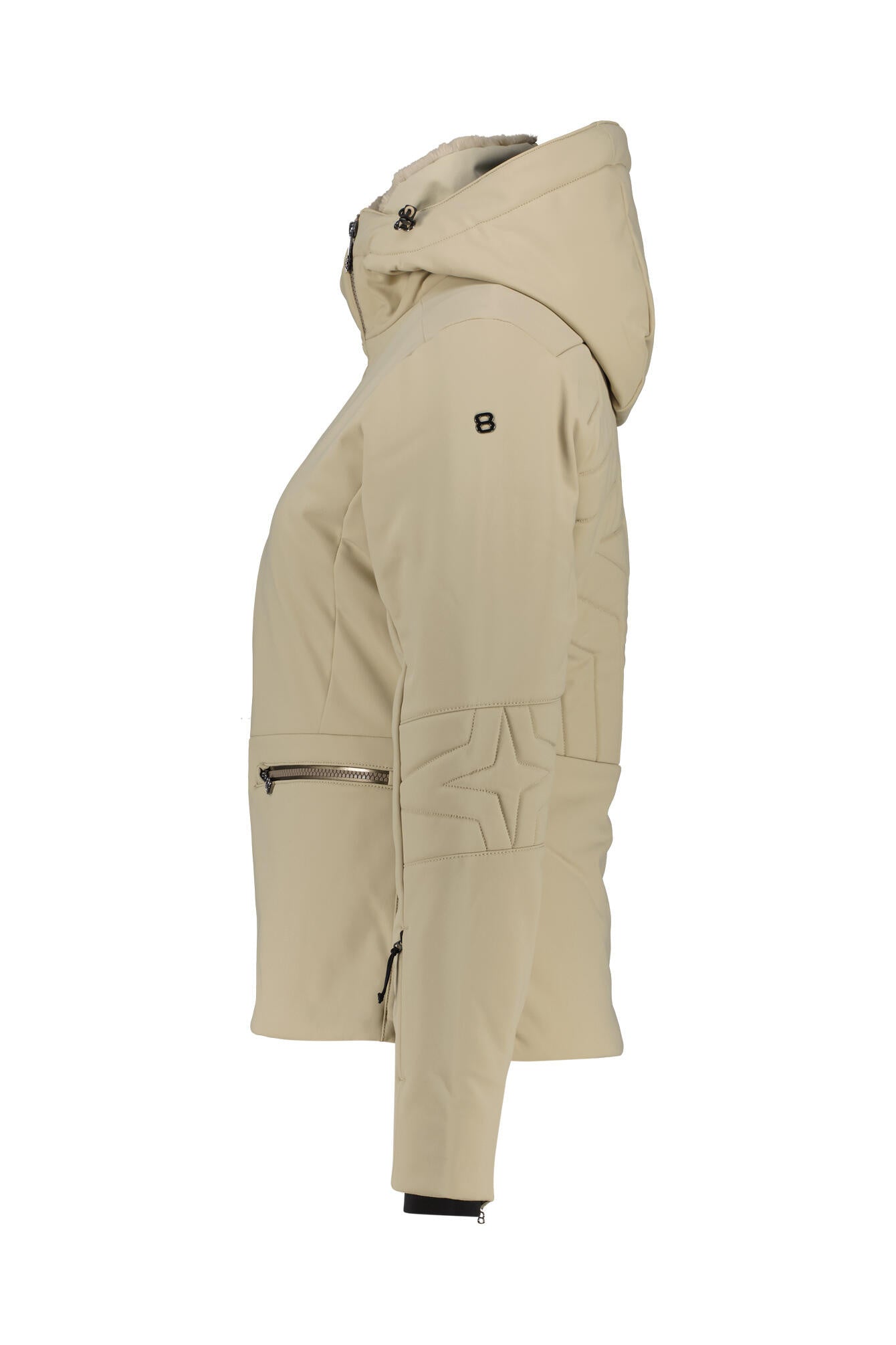 Skijacke VIENNA mit Kapuze - Light Beige - Beige