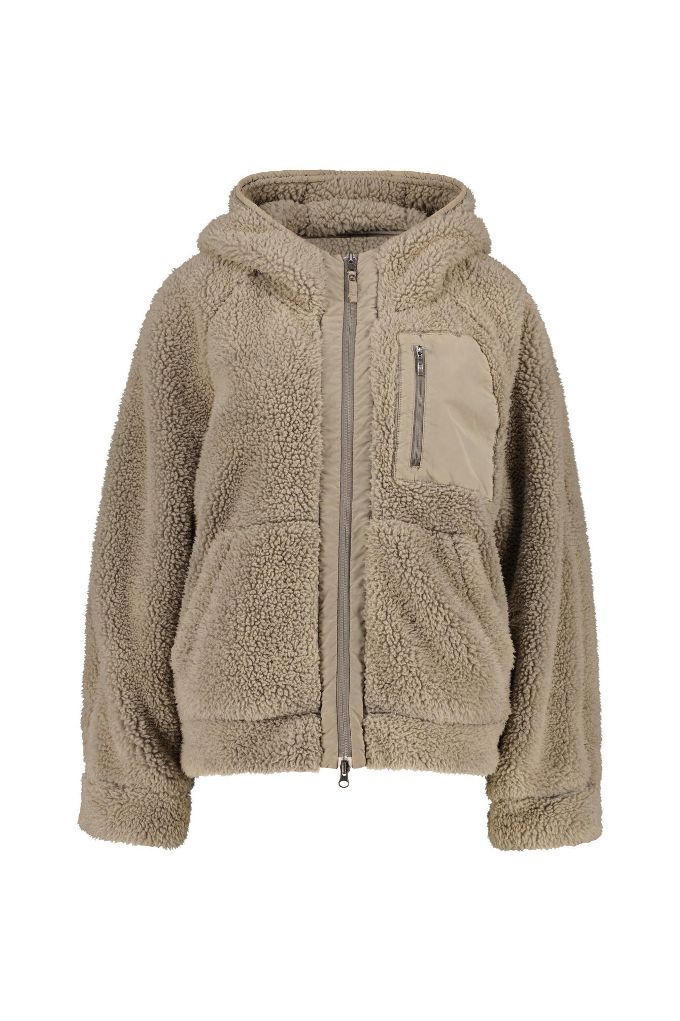Teddyjacke CREAMY mit Kapuze - 0772 Mastic - Braun