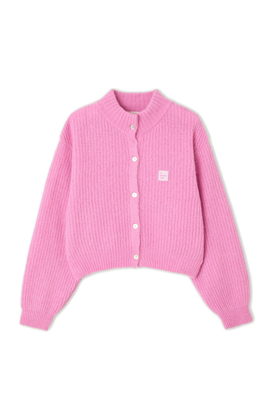Strickjacke aus Alpakamix - Rose Bubble - Pink