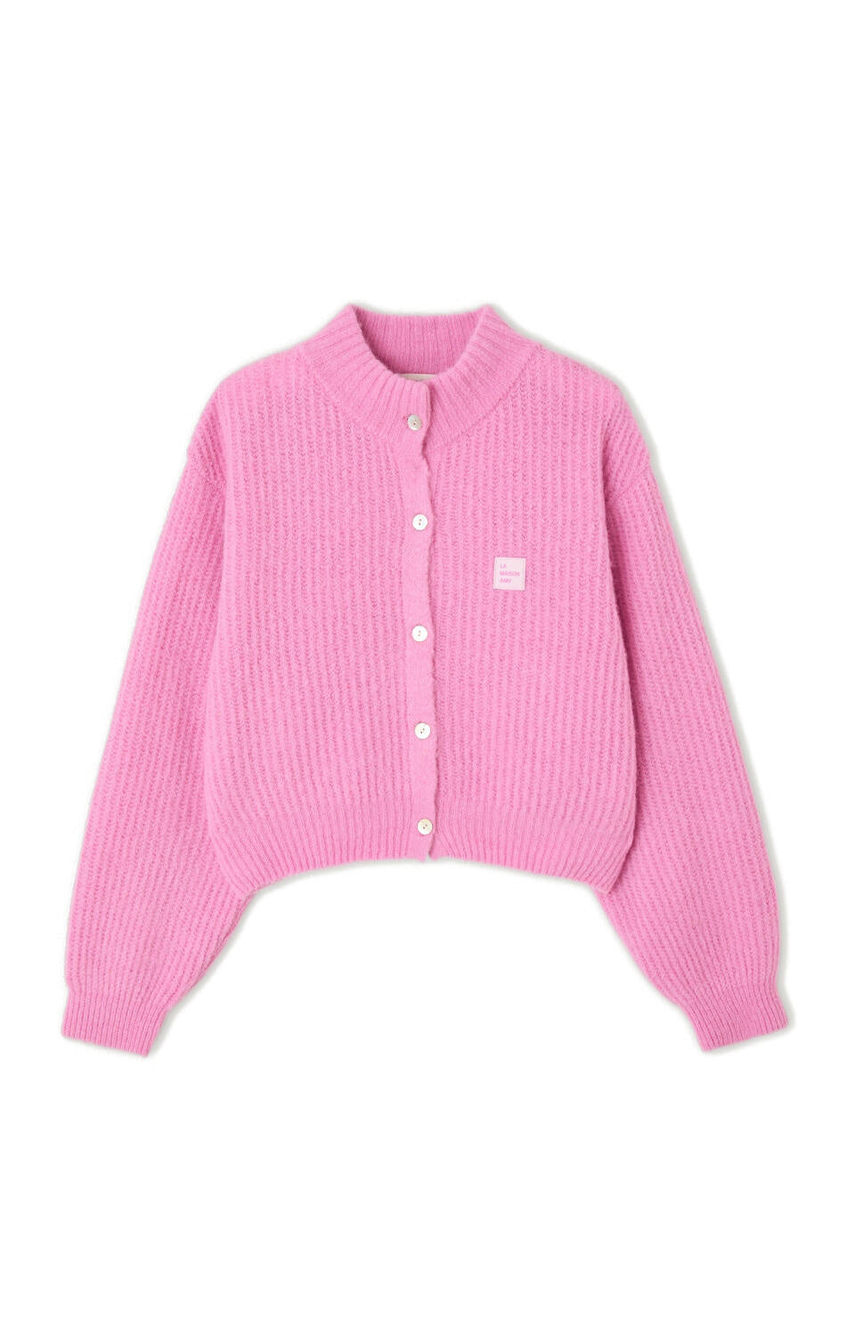 Strickjacke aus Alpakamix - Rose Bubble - Pink