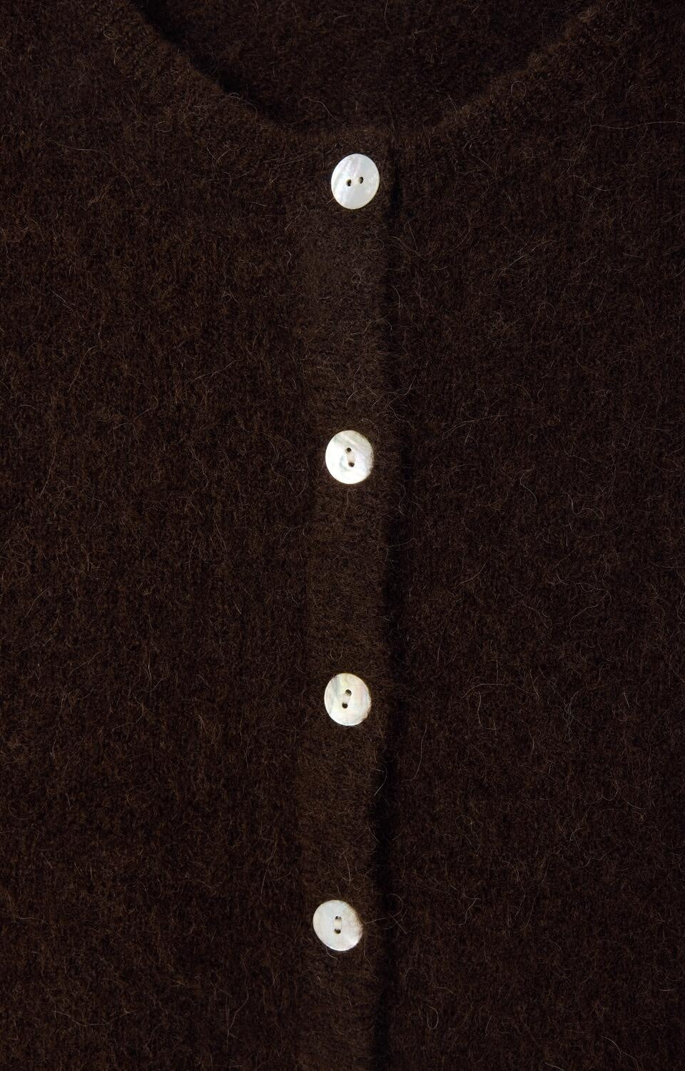 Strickjacke aus Wollmix - Cafe Chine - Braun