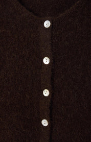 Strickjacke aus Wollmix - Cafe Chine - Braun