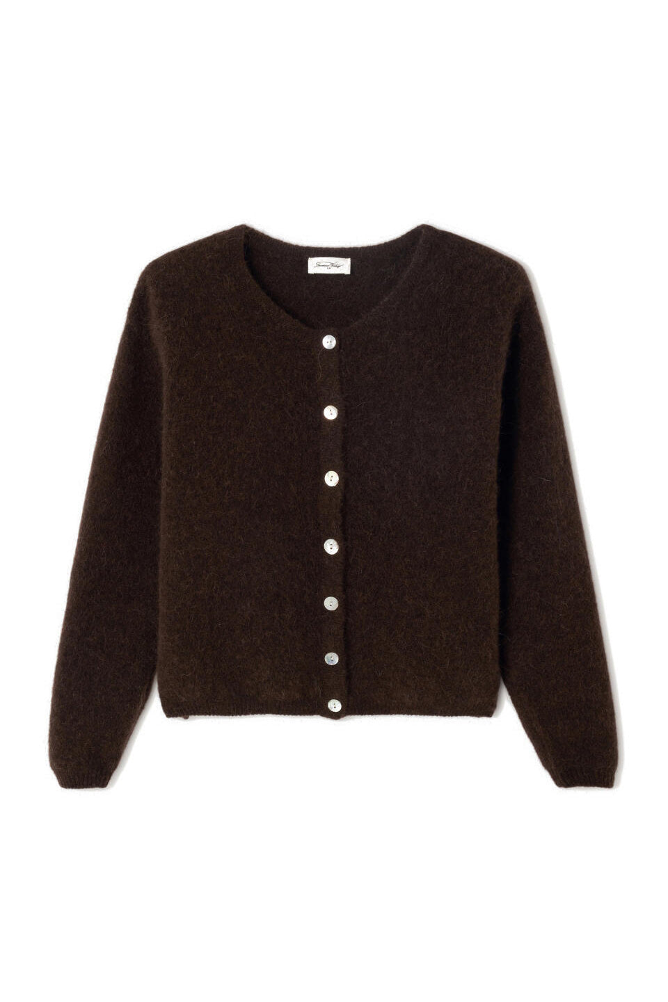 Strickjacke aus Wollmix - Cafe Chine - Braun