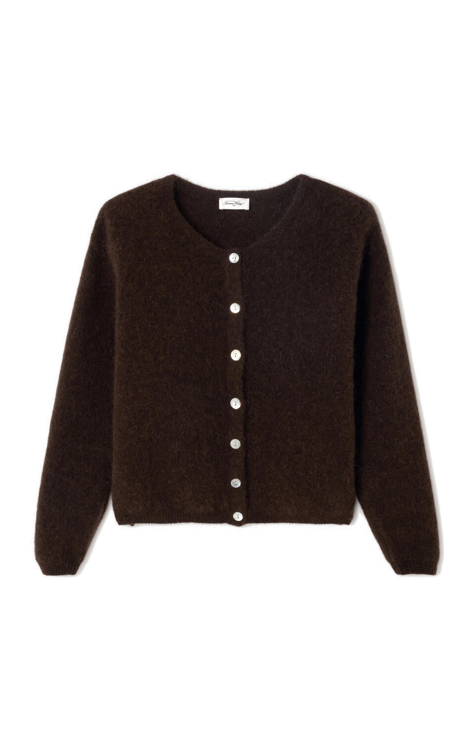 Strickjacke aus Wollmix - Cafe Chine - Braun