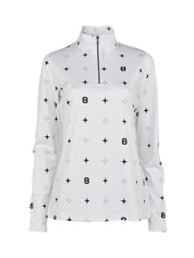 Funktionsshirt STAR mit Stehkragen - Blanc/Black - Weiß