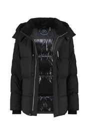 Daunenjacke mit abnehmbarer Kapuze - 292 Black - Schwarz