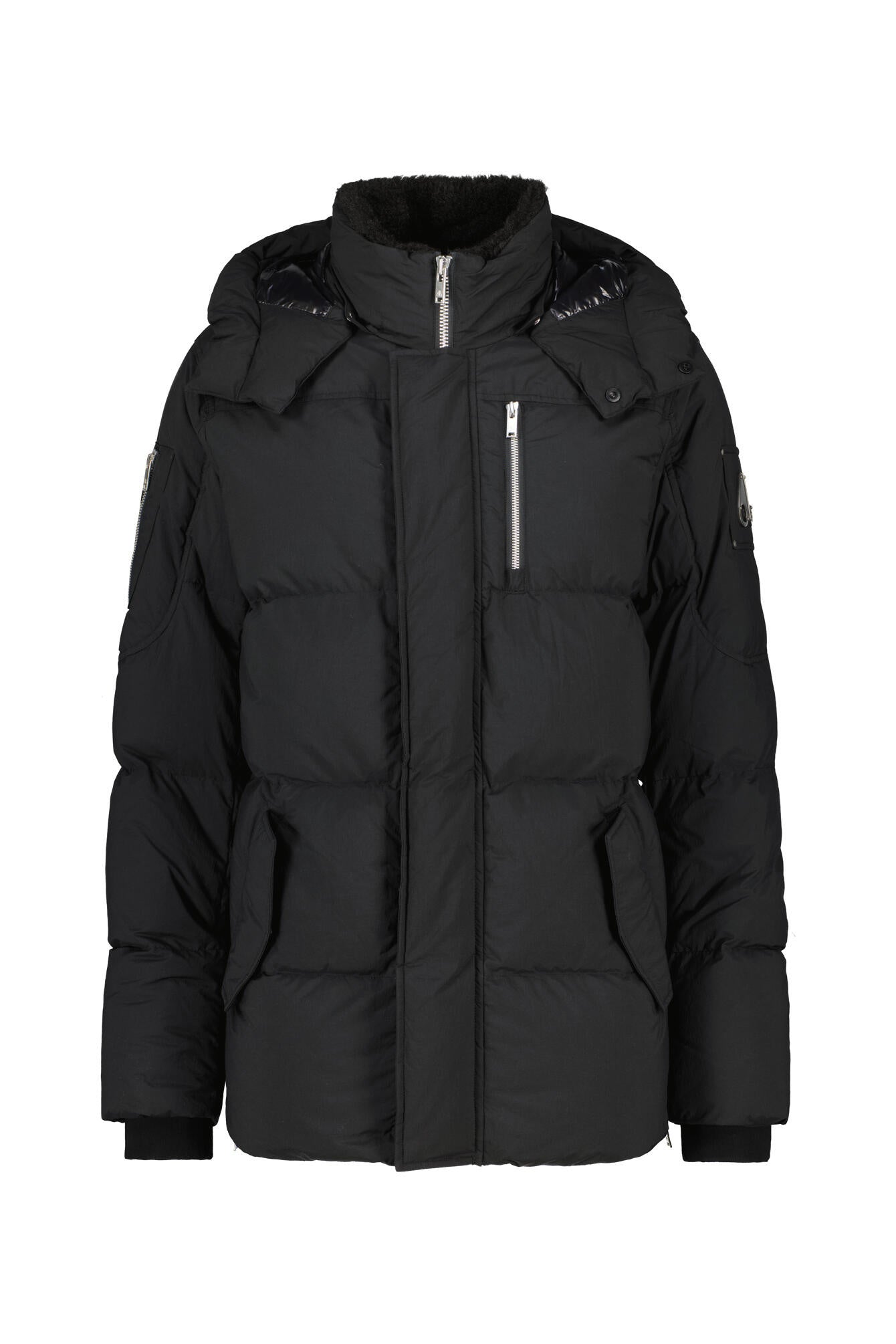 Daunenjacke mit abnehmbarer Kapuze - 292 Black - Schwarz
