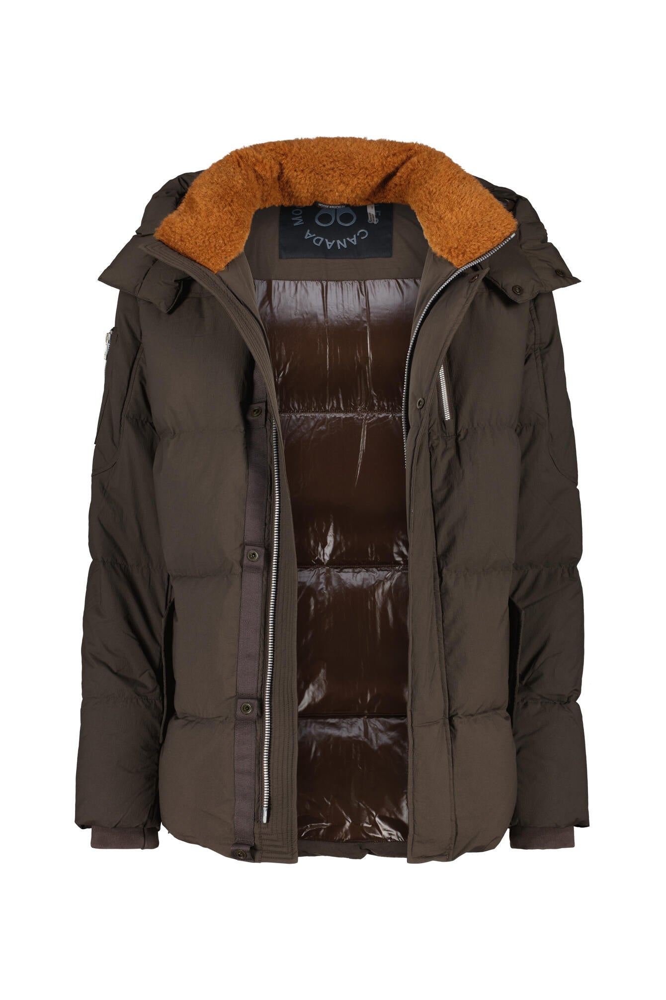 Daunenjacke mit abnehmbarer Kapuze - 1713 Espresso - Braun