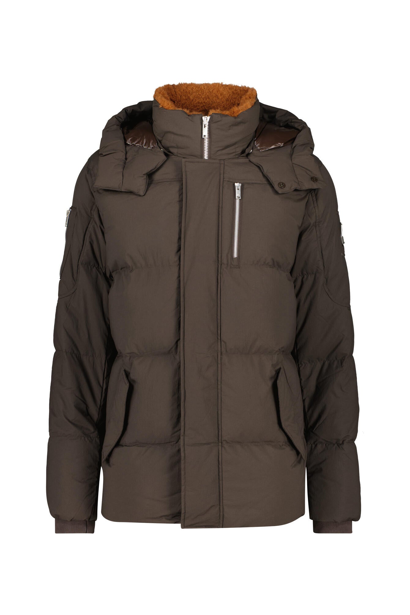 Daunenjacke mit abnehmbarer Kapuze - 1713 Espresso - Braun