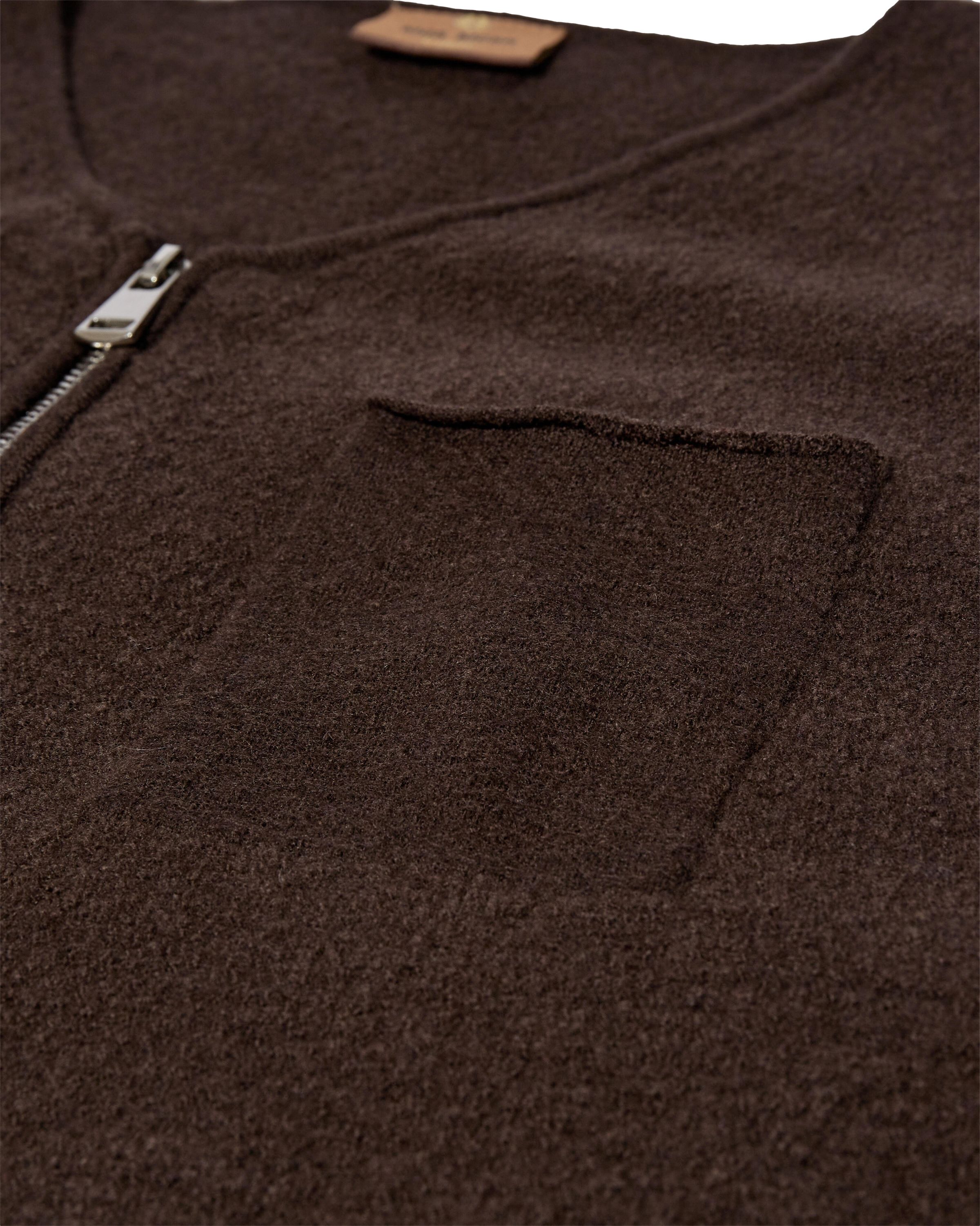 Strickweste aus Wolle - 769 Chocoalte Brown - Braun