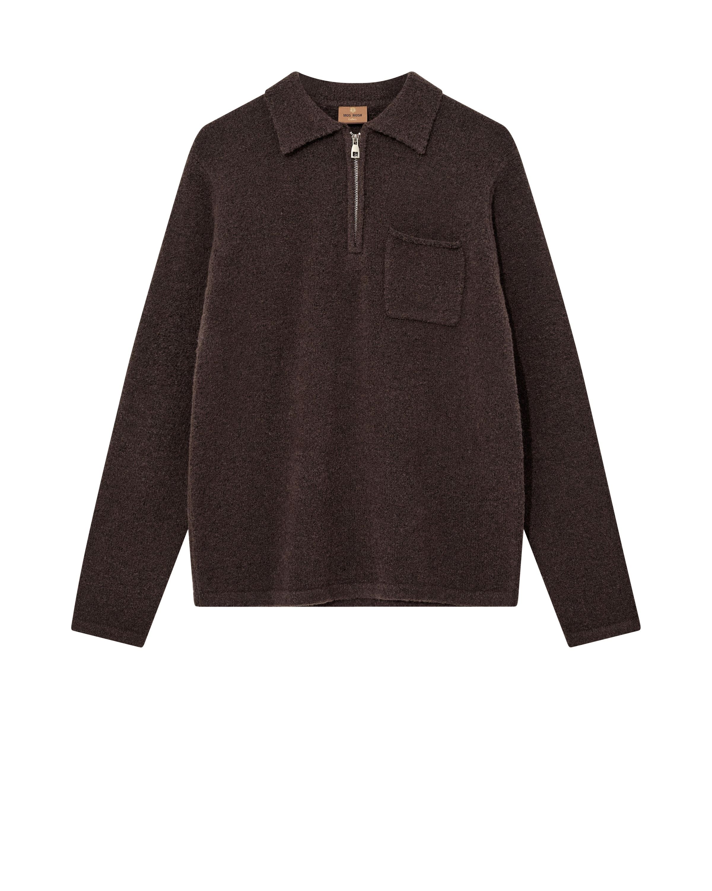 Strickpullover RYAN aus Wolmix - 769 Chocolate Brown - Braun