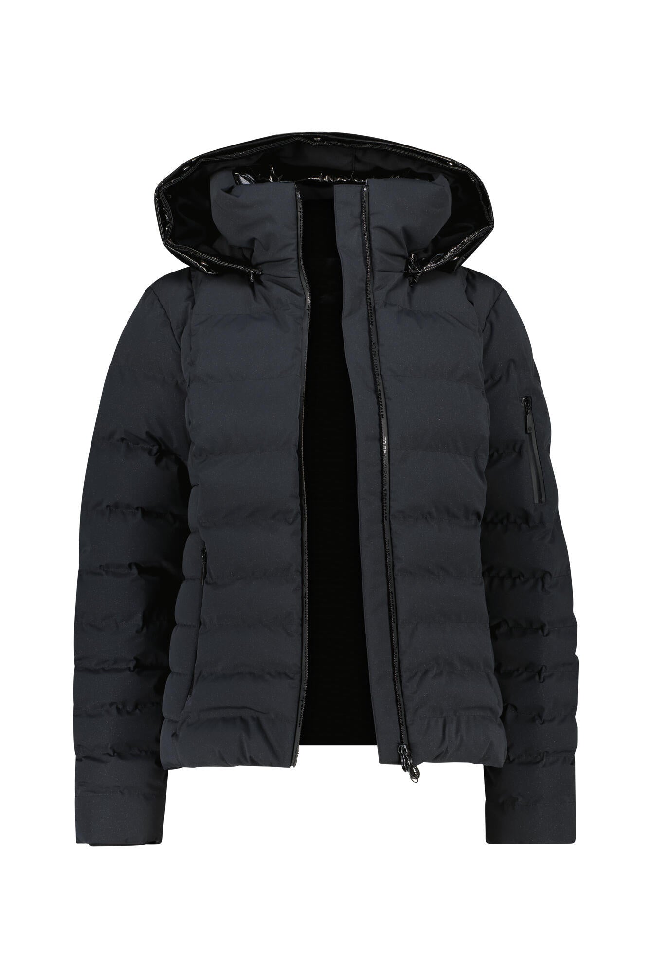 Skijacke PRAG mit abnehmbarer Kapuze - 5900 Black - Schwarz