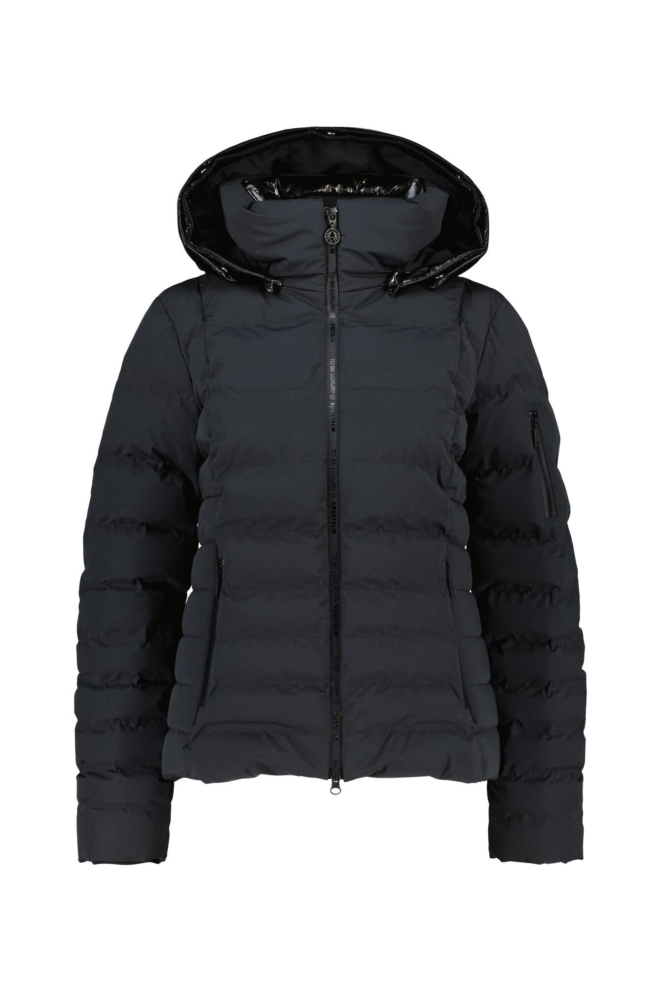 Skijacke PRAG mit abnehmbarer Kapuze - 5900 Black - Schwarz