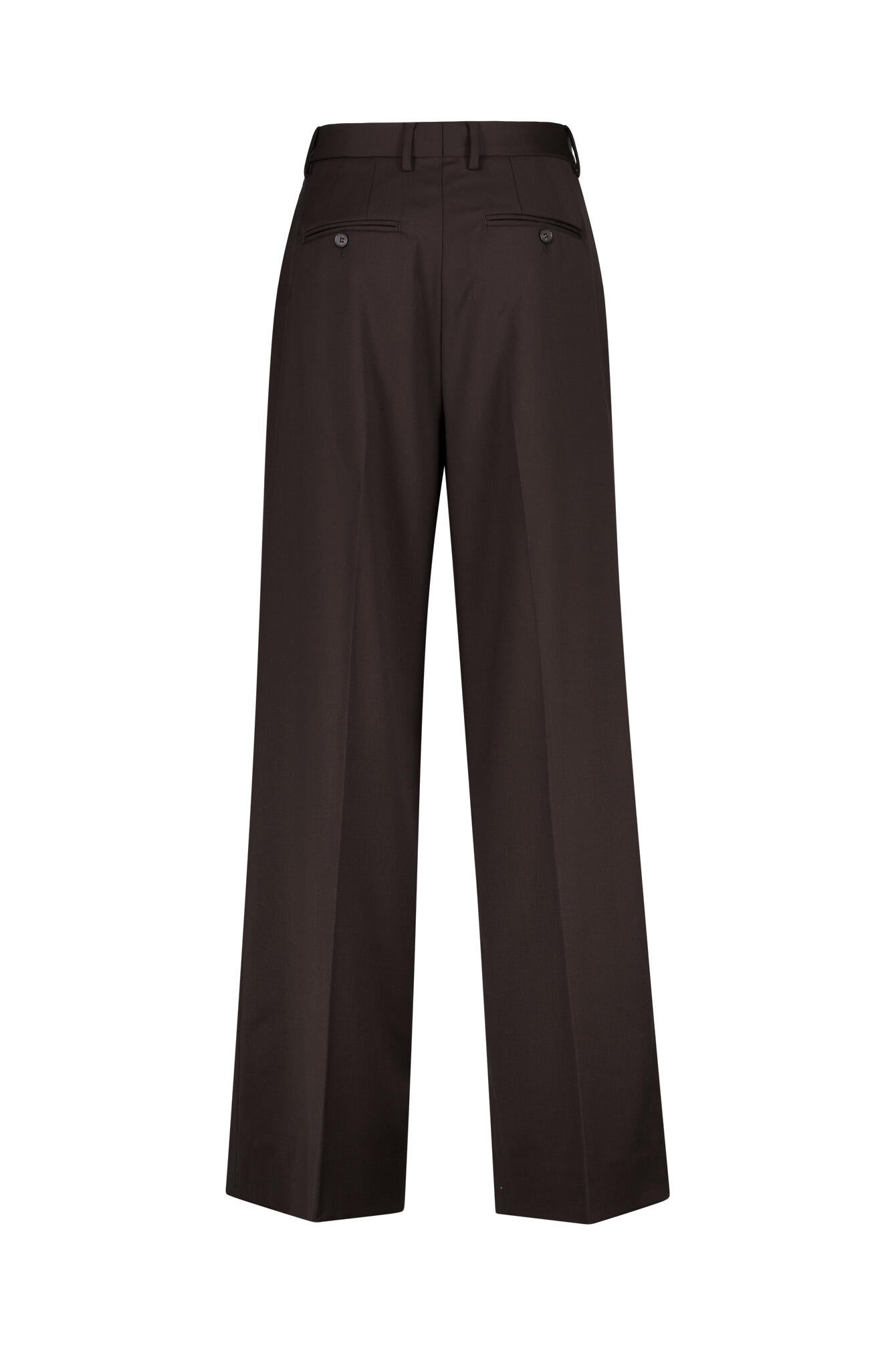 Bundfaltenhose DARCEY Wide Leg - 0374 Dark chocolate - Braun