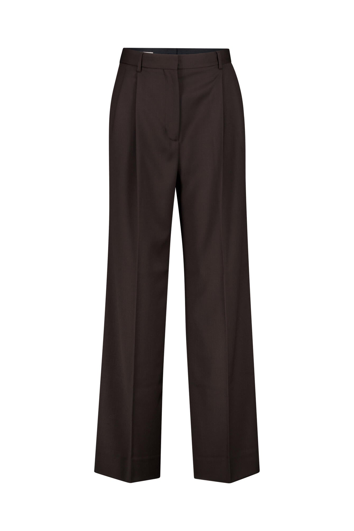 Bundfaltenhose DARCEY Wide Leg - 0374 Dark chocolate - Braun