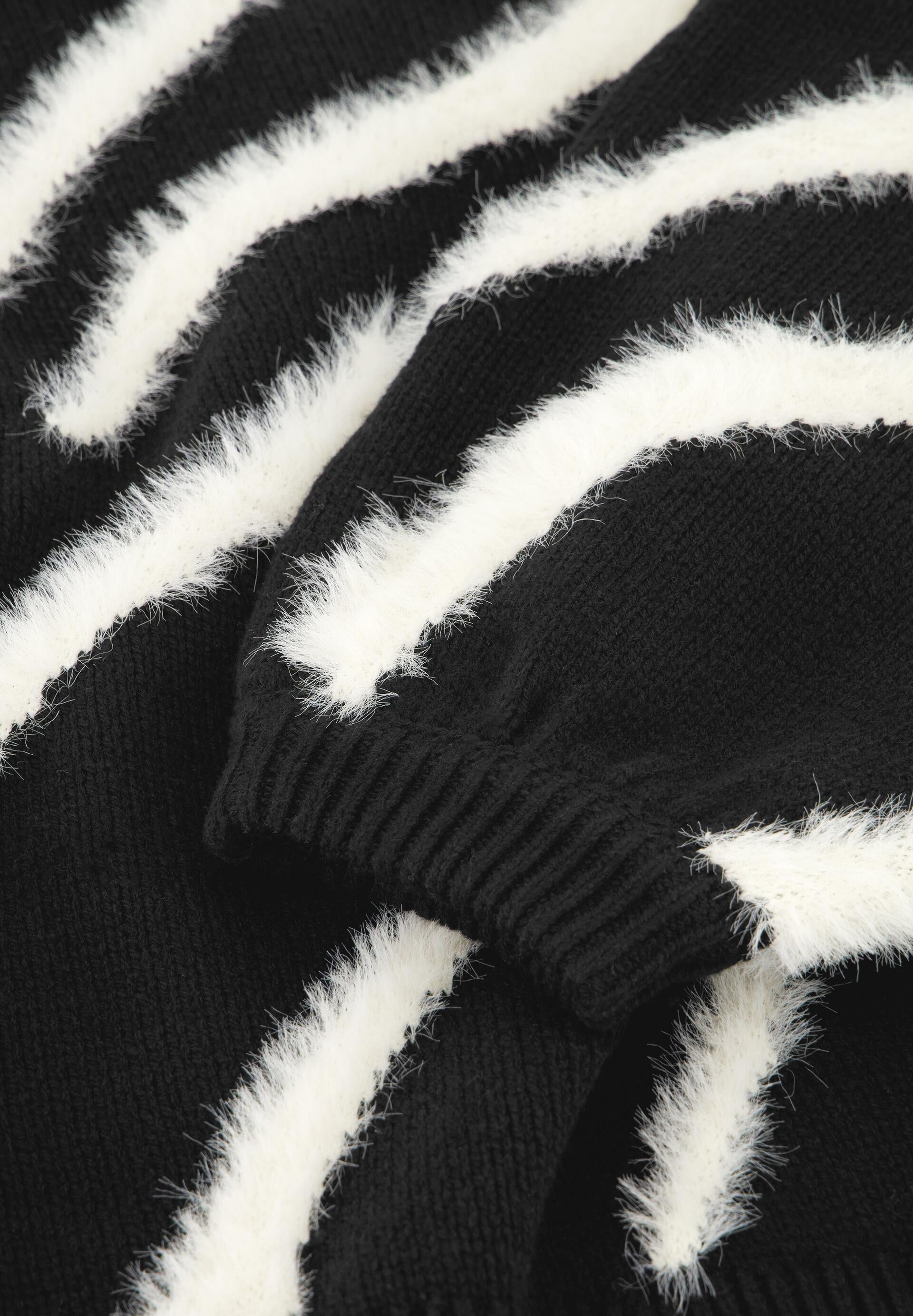 Strickpullover ZEBRA aus Baumwollmix - 9001 Black - Schwarz