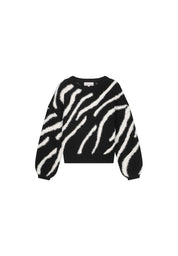 Strickpullover ZEBRA aus Baumwollmix - 9001 Black - Schwarz