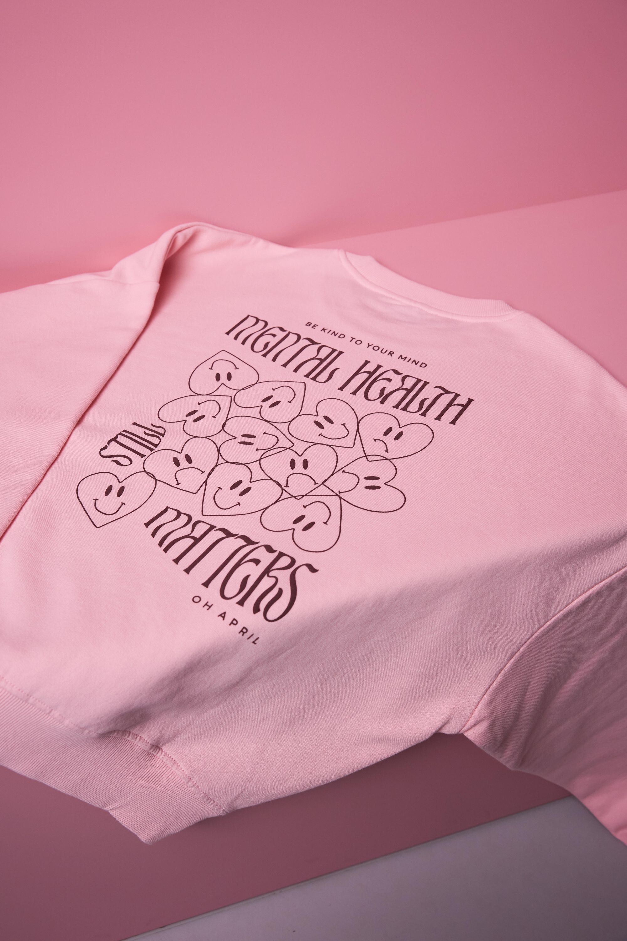 Regular Sweater MENTAL HEALTH - Pink - Pink