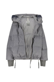 Daunenjacke HEKA 75 aus Wollmix - 410 Taupe Grey - Blau