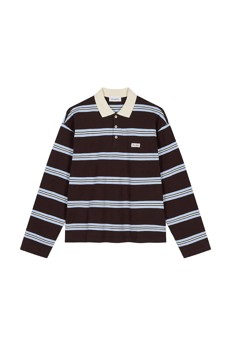 Poloshirt JOLINA aus Baumwolle - Windsufer Stripe - Braun