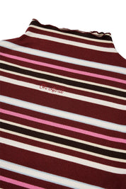 Langarmshirt MILOU aus Modal - Merlot Stripe - Rot