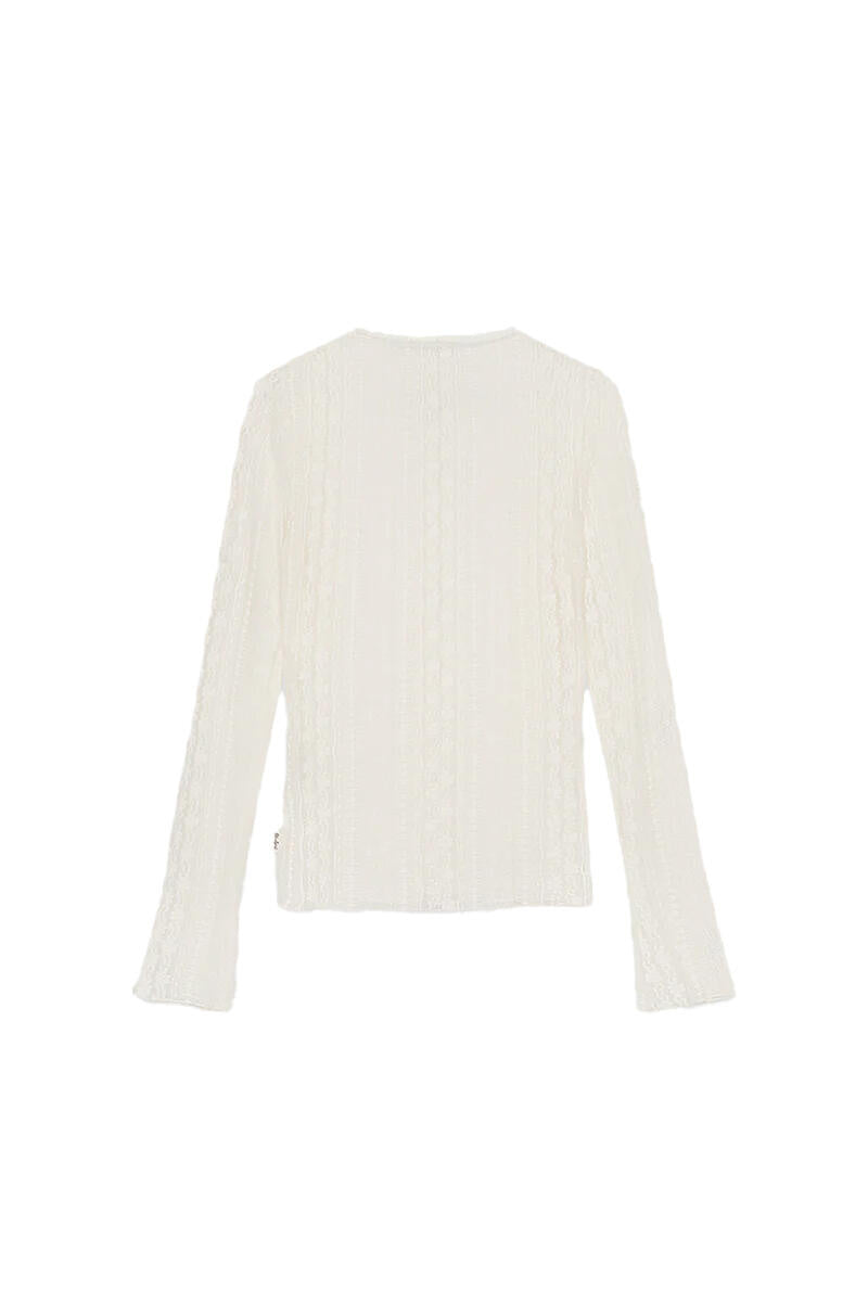 Langarmshirt ZAHARA transparent - Offwhite - Creme