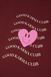 Sweatshirt GOOD KARMA aus Baumwollmix - Merlot - Rot