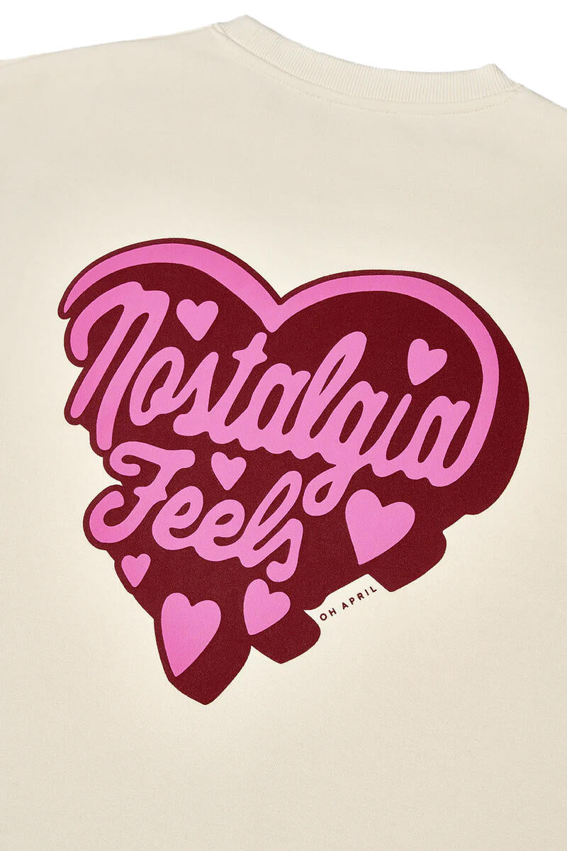 Sweatshirt NOSTALGIA aus Baumwollmix - Offwhite - Creme