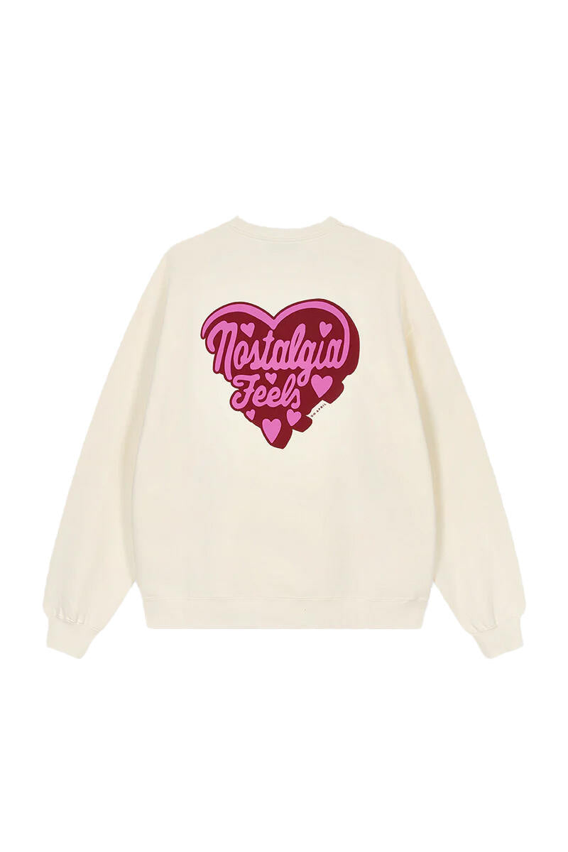 Sweatshirt NOSTALGIA aus Baumwollmix - Offwhite - Creme