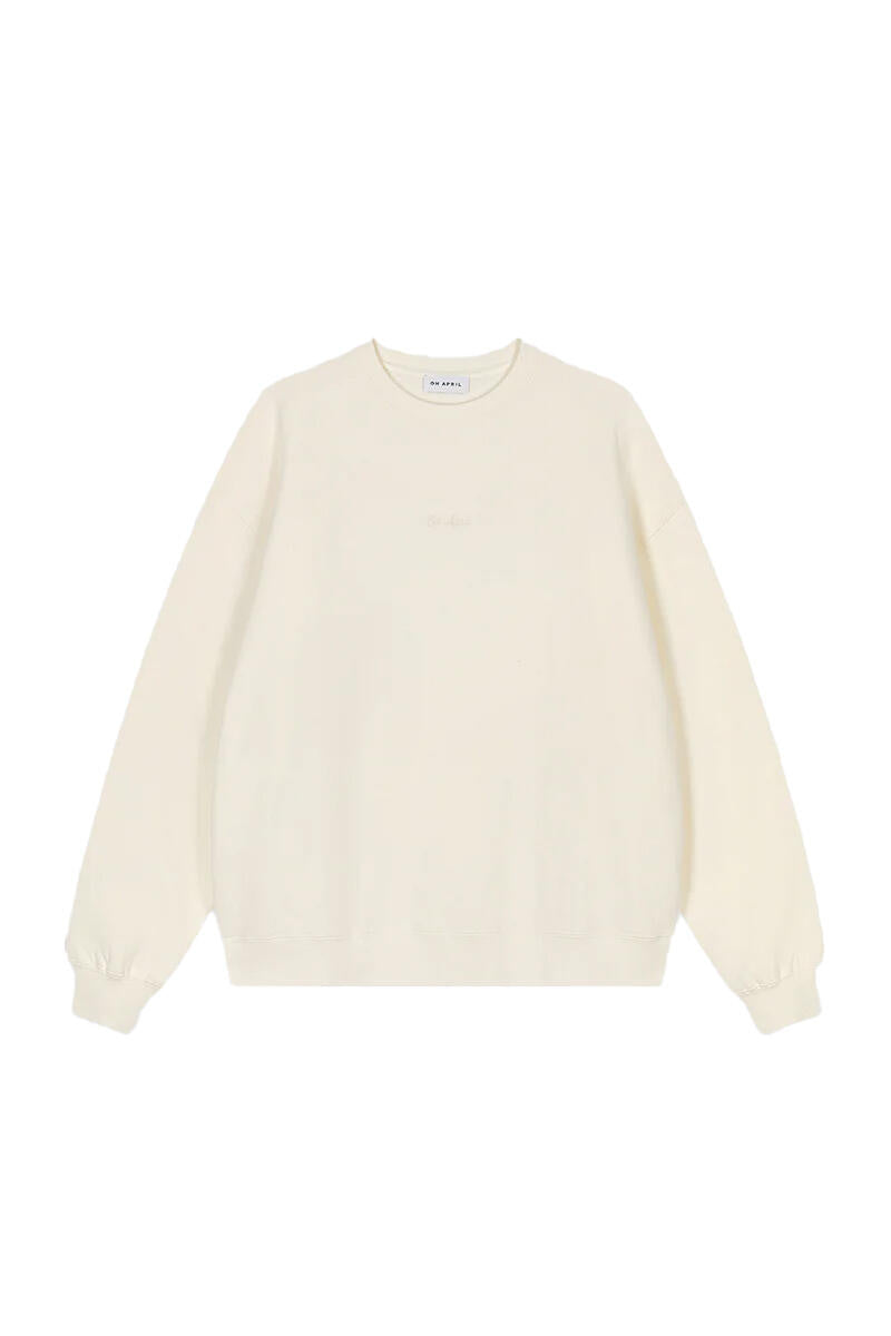 Sweatshirt NOSTALGIA aus Baumwollmix - Offwhite - Creme