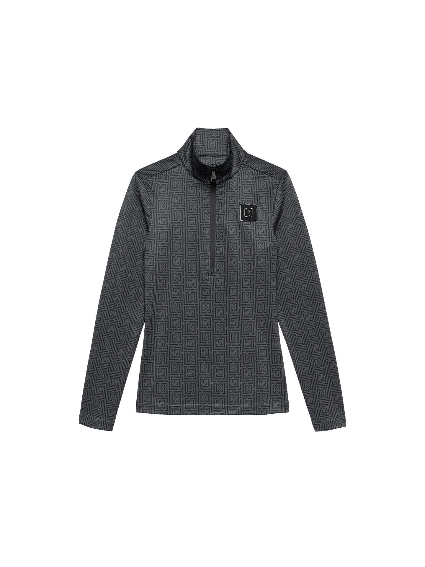 Ski-Pullover NANTES - 9000 Black - Grau