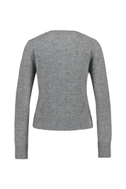 Strickjacke aus Wollmix - 105 Grey - Grau