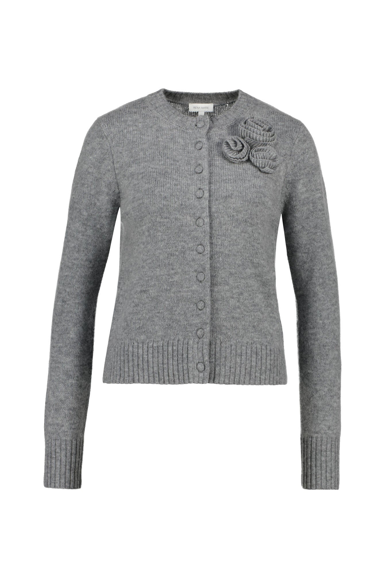 Strickjacke aus Wollmix - 105 Grey - Grau