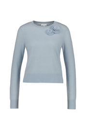 Strickpullover aus Wollmix - 121 Bleu - Blau