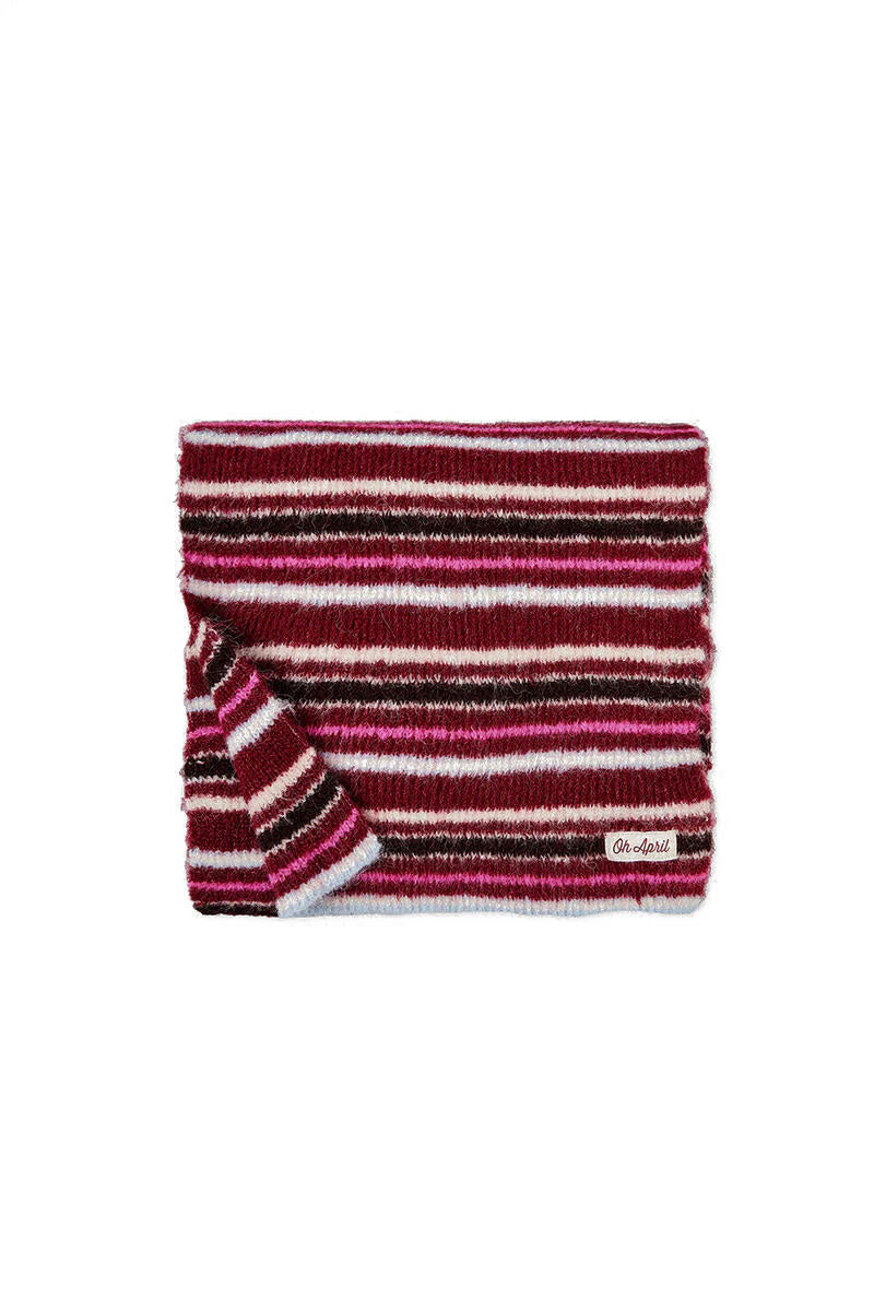 Schal aus Wollmix - Merlot Stripe - Pink