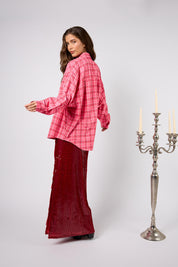 Bluse VIVIAN Oversized Fit - Dark Rose - Rosa