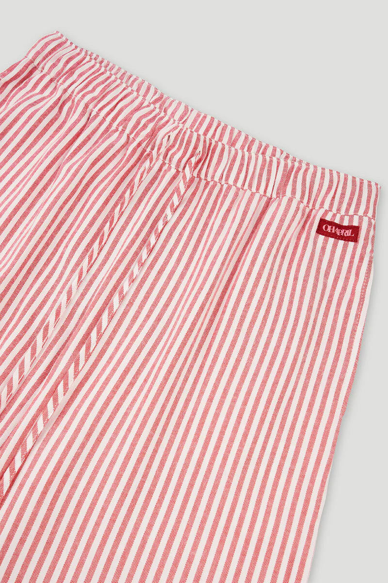 Loungewear-Hose RUBY - White/Crimson - Rot