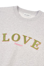 Sweatshirt LOVE aus Baumwolle - Grey Melange - Grau