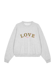 Sweatshirt LOVE aus Baumwolle - Grey Melange - Grau