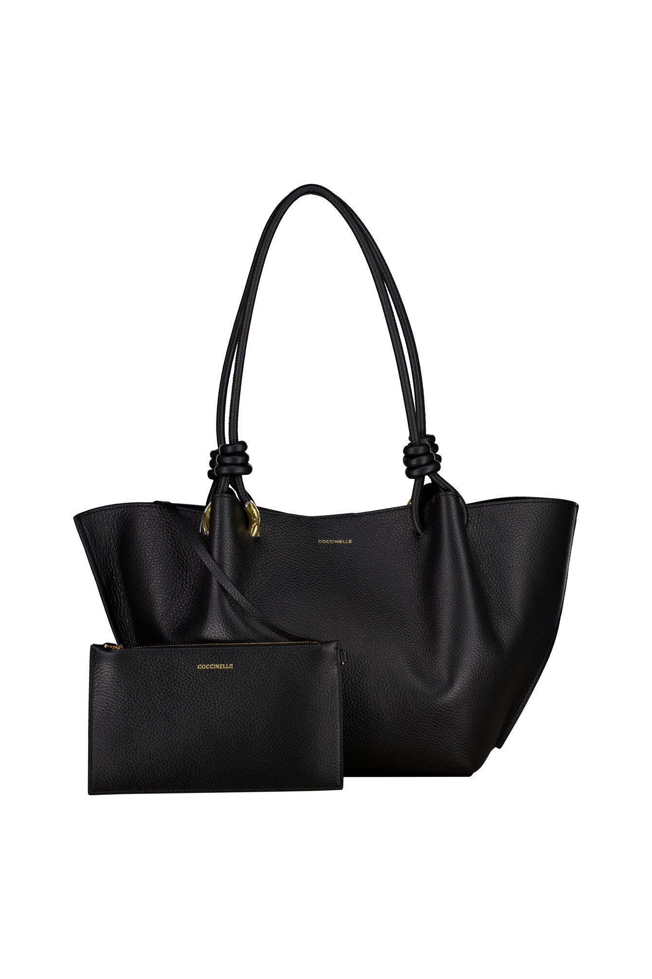 Schultertasche aus Leder - 001 Noir - Schwarz