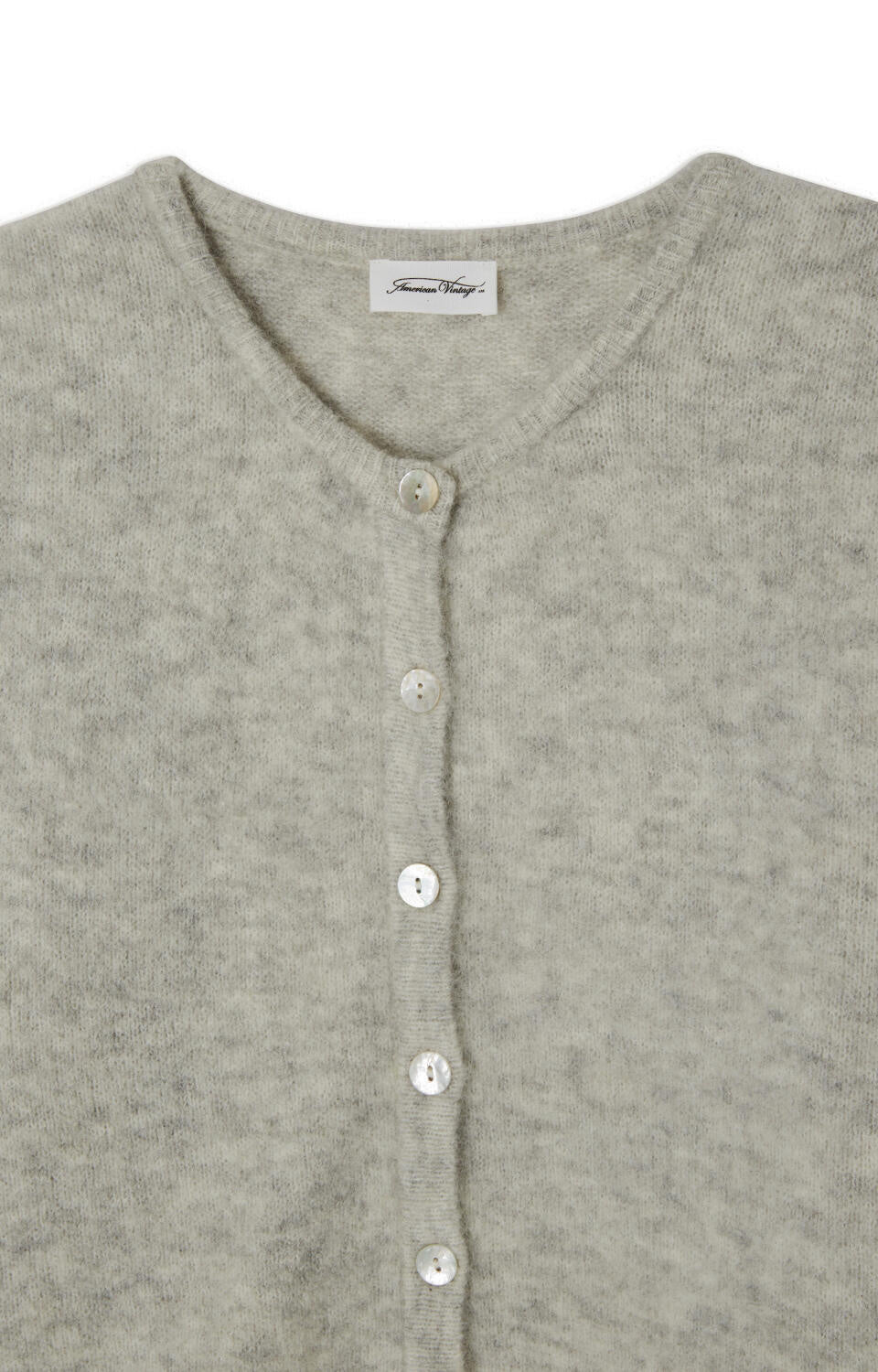 Strickjacke aus Alpakamix - Gris Clair Chine - Grau